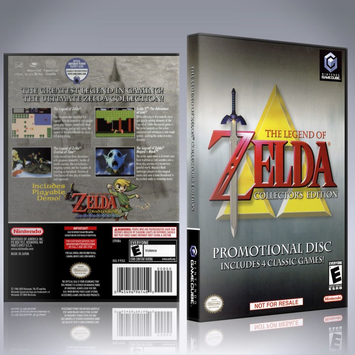 The Legend of Zelda Ocarina of Time (1) - Nintendo GameCube GC - Empty  Custom Replacement Game Box Case - Custom Game Case