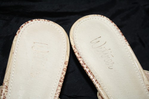 WITTNER LADIES SNAKESKIN LOOK LEATHER KITTEN HEEL * JAY * SANDALS. EURO SZ : 41. - Picture 7 of 8
