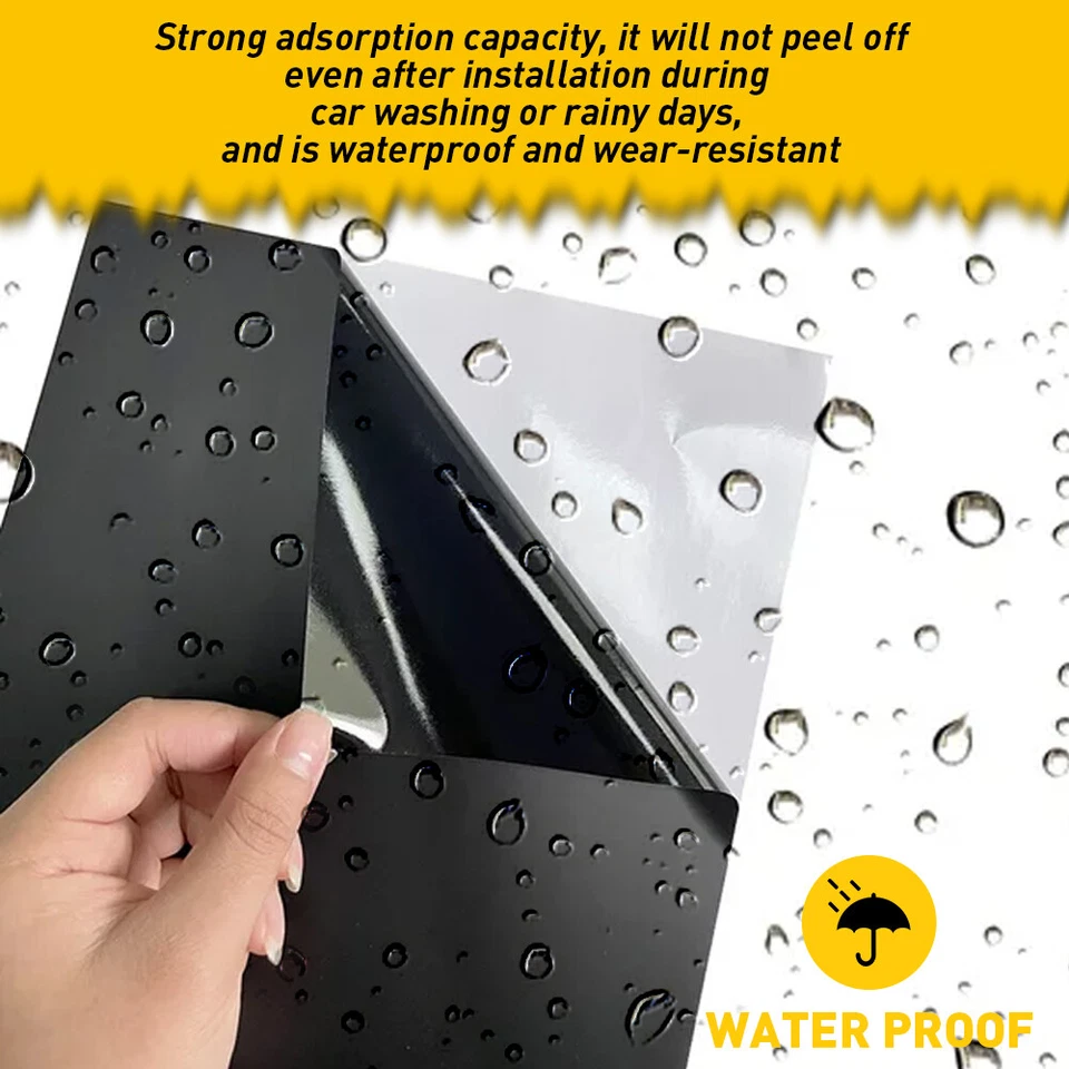 哑光黑色乙烯基贴花太阳条挡风玻璃横幅眉毛*5色* — 第 3/4 张图片