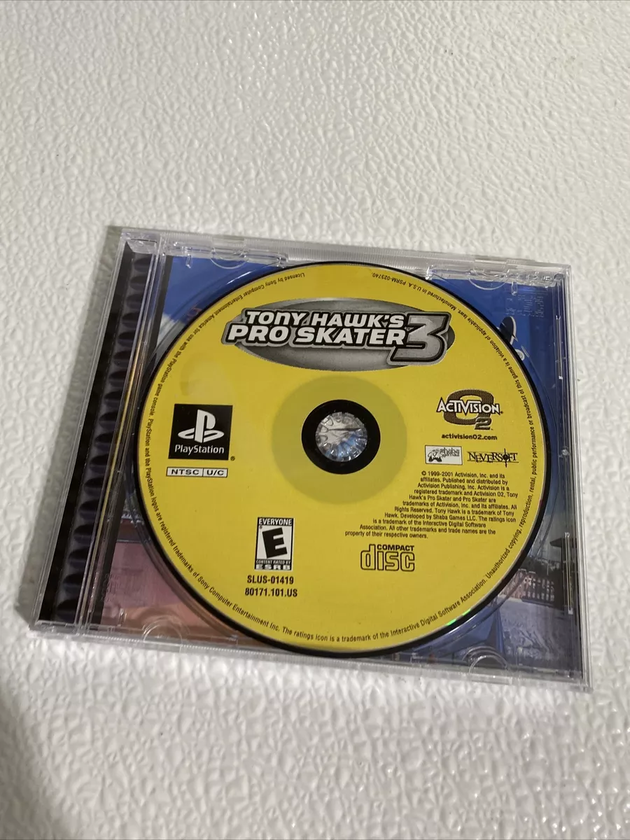 Tony Hawk's Pro Skater 3 (Sony PlayStation 1, 2001) for sale