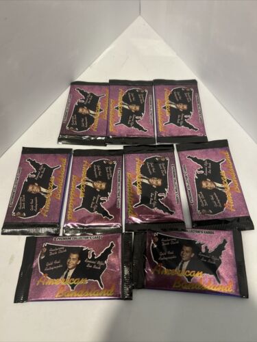 Lot Of 9 Unopened American Bandstand Dick Clark - 1993 Trading Card Packs - Afbeelding 1 van 2