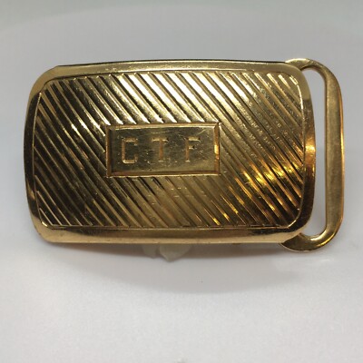 Gold Art Deco Handmade Wide Buckle Beads Signed Great Vintage Condition Art Deco Buckle – At the Sign of the Golden Scissors main image 4