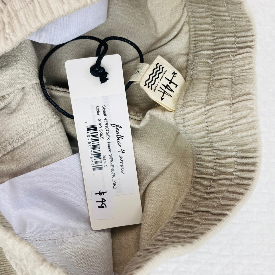 Pantalones de Pana Pluma 4 Flechas Niños Niños Talla 5 Gris Cielos Cordón de Fin de Semana Foto 4 de 4