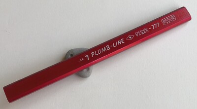 Vintage EBERHARD FABER PLUMB-LINE 777 Medium Carpenter Sketching Pencil USA