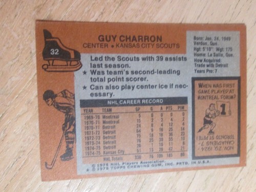 1975-76 TOPPS HOCKEY, MULTI LISTING, YOU PICK EM", EXCELLENT CARDS, NO CREASES. - Picture 42 of 384
