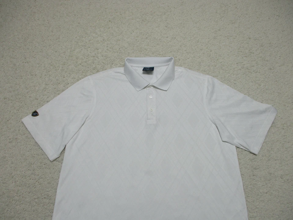 Cleveland Classics Polo Shirt Extra Large Adult White Golf Lightweight Logo Mens - Image 2 of 4