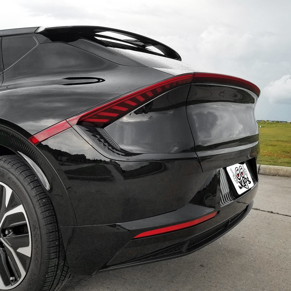 Blackout Vinyl Overlay Kit For 2022-2024 Kia EV6 Rear Trim - Chrome Delete