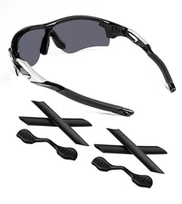 Black Replacement Ear Socks Nose Pads for Oakley RadarLock Path Asian Fit OO9206