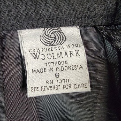 Valerie Smith Womens Skirt Size 6 Black Pure Wool Classic Career Straight Pencil - 第 14/16 張圖片