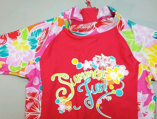 George Davies Toddler Girls Swimsuit Size 1.5-2 years Pink Floral Summer 1pc - Picture 3 of 5