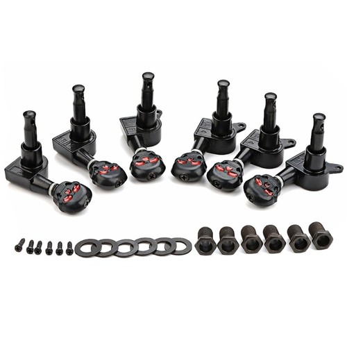 6Pcs Skull Button Tuning Pegs Keys Tuner Machine Heads Knob Guitar Part - Picture 7 of 8