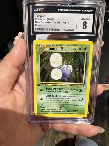 Jumpluff (1st Edition) graded CGC 8 for sale on eBay