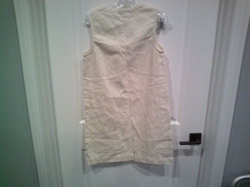 NWOT Who what wear women xS sleeveless v-neck white denim dress - Picture 2 of 3