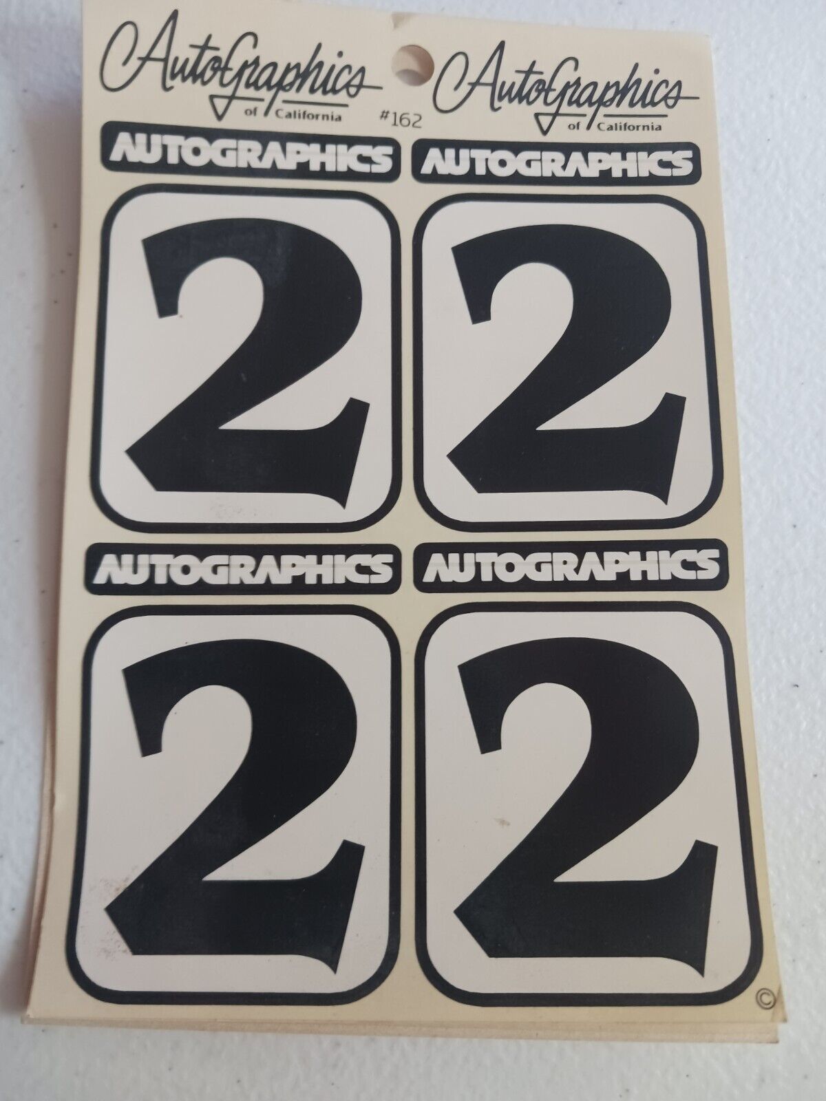 AUTOGRAPHICS RC DECAL NUMBERS