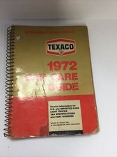 1972 TEXACO OIL COMPANY CAR CARE GUIDE