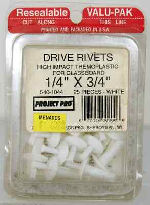 #ad Project Pro 540 1044 Drive Rivets ¼” x ¾” for Glassboard 3356 $4.99