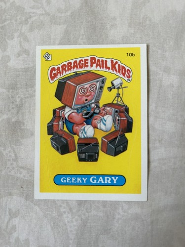 Garbage Pail Kids Card Geeky Gary 10b 1985 Topps USA - 第 1/2 張圖片