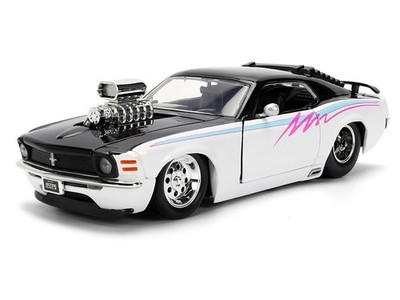 ミニカー DUB CITY 1974 Ford Mustang BOSS429 1:24 1970 FORD MUSTANG BOSS 429 BLACK & WHITE 1/24 DIECAST MODEL CAR BY