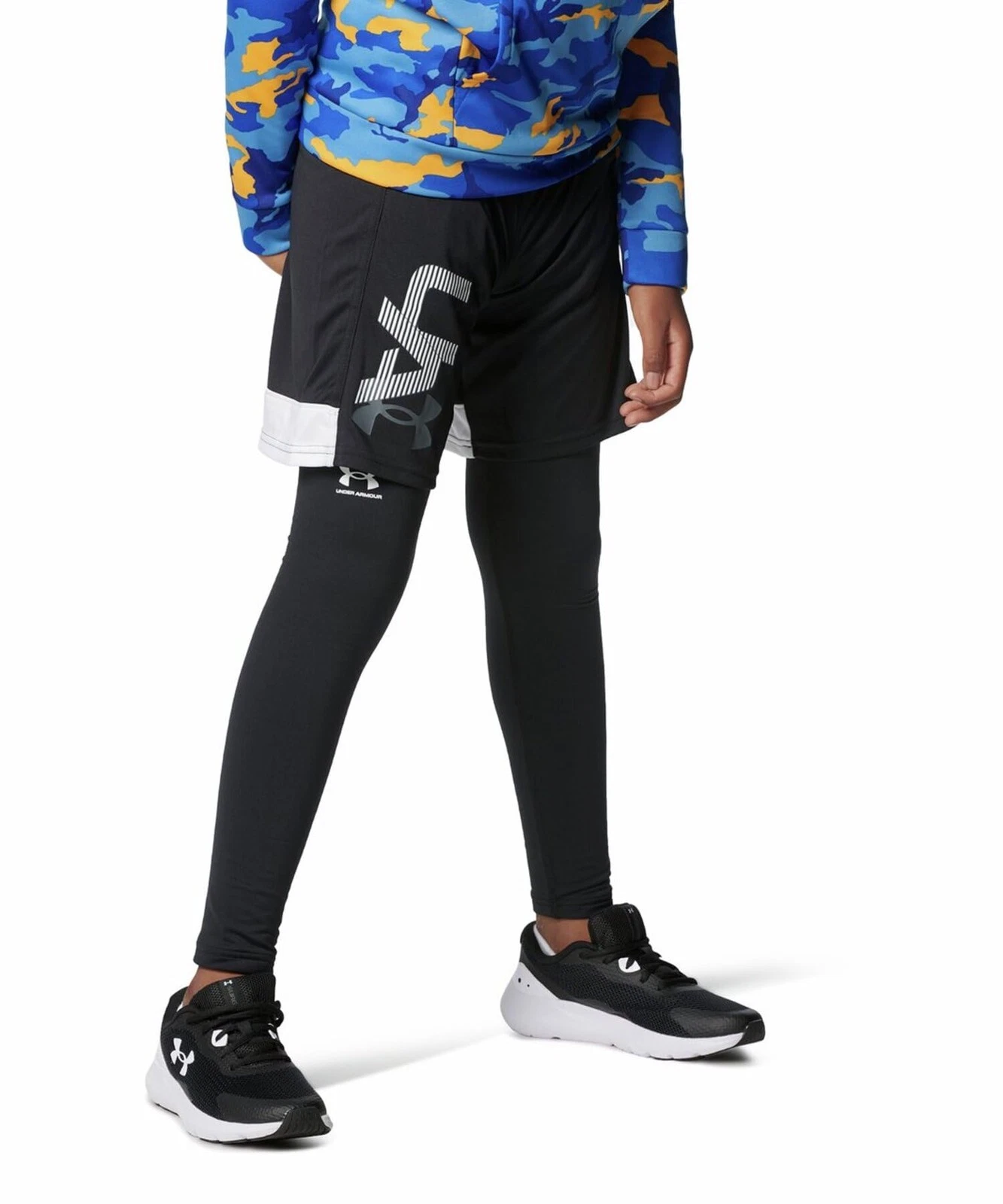 Under Armour Boys ColdGear Armour Baselayer Leggings , Black (001)/White ,