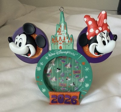 2026 Walt Disney World Mickey Minnie Mouse Photo Frame Christmas
