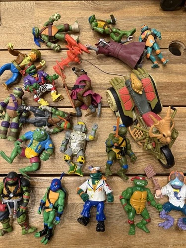 Vintage Tmnt Ninja Turtles Action Figure Lot playmates Ghengis Baxter Raph Ace