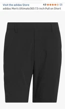 adidas Men's Ultimate365 7.5-inch Pull on Black Shorts Redvanly-style