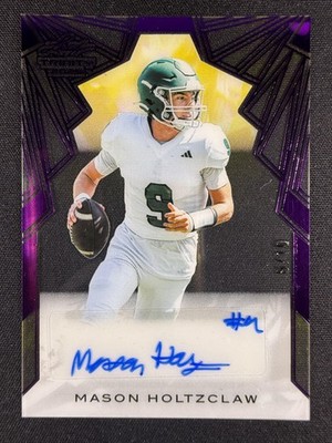 2025 Leaf Trinity Clear #CA-MH2 Mason Holtzclaw Purple Foil Autograph Auto /10