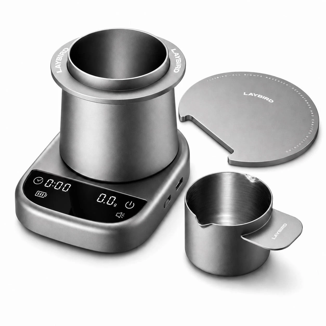 LAYBIRD MagAttach 3in1 Coffee Scale with Timer – Precision Espresso & Pour Ov...