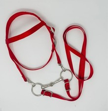 MINIATURE HORSE / SM PONY NYLON BRIDLE - RED