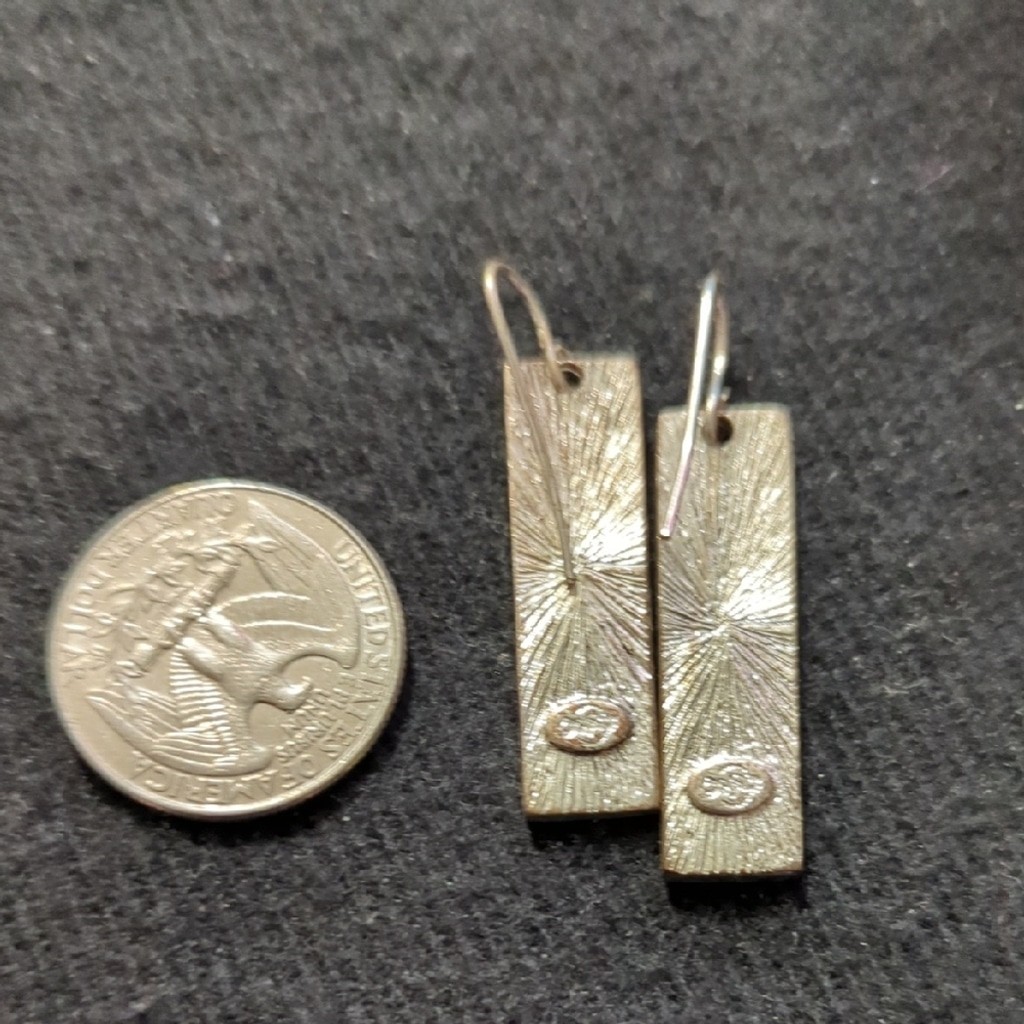 Premier Designs Silver Tone Patterned Rectangle S… - image 4