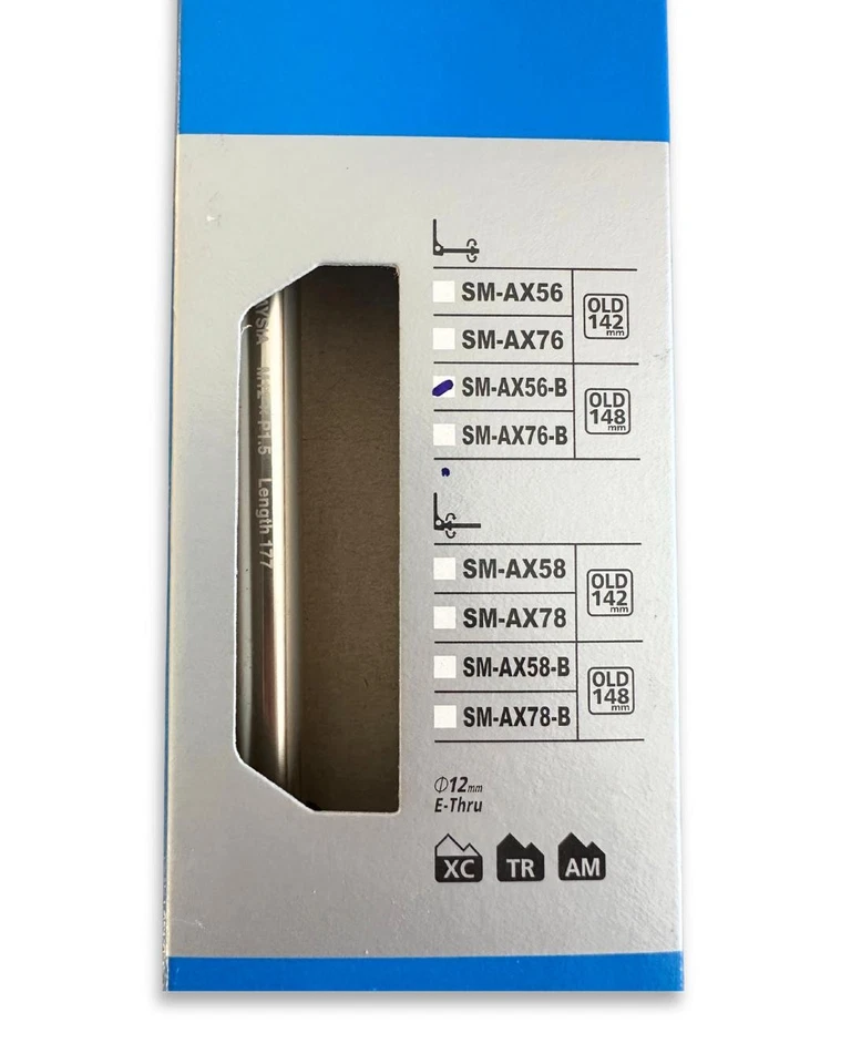 Shimano SM-AX56-B 12×148 mm Rear Thru-Axle, 177 mm, M12 × 1.5, Hollow QR - Image 3 of 4