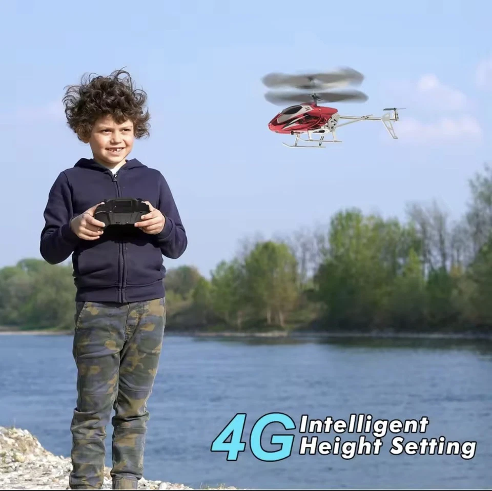 Elicottero RC Led con Telecomando Giocattolo Aereo Durevole 3.5CH Drone Bambino - Immagine 4 di 4