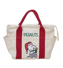 Snoopy Christmas Canvas Tote Bag Red Handle S...