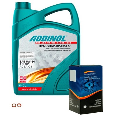 KRAFT Inspektionspaket 5L ADDINOL GIGA LIGHT MV 5W-30 für Nissan Maxima/Maxima