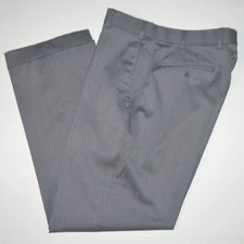 Mint ZANELLA Todd 100% Wool Gray Heavyweight Flat Front Dress Pants 32 x 29