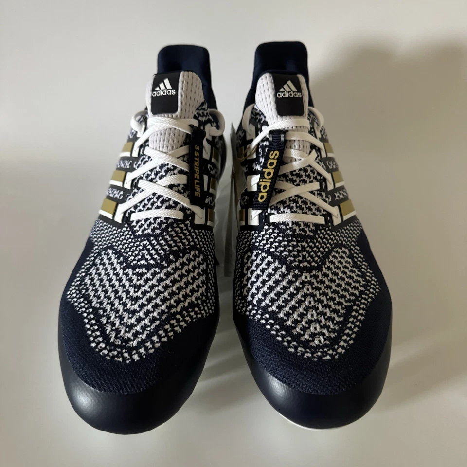 adidas Men’s Size 12 Ultraboost 1.0 Football Cleats ‘Georgia Tech’ HR0988 NEW - Image 3 of 4