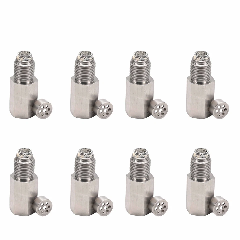8Pcs Steel Mini Catalytic Converters Oxygen O2 Sensor Rear Exhaust Accessories - Image 3 of 4