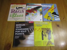 Mixed Piano Book Lot Of 5 pcs Jazz, Rags, Blu...