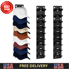 2 Pack Hat Organizer for Baseball Caps, Hat Rack for Wall with Strong Adhesive