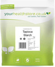 Unmodified Tapioca Starch 1Kg, Gluten Free, Non GMO, (Resealable and Recyclable  13.72 per kilo
