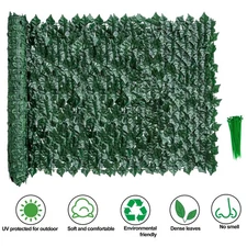 118x39" Artificial Faux Ivy Palm Leaf Privacy Fence Panel Screen Hedge Decor New