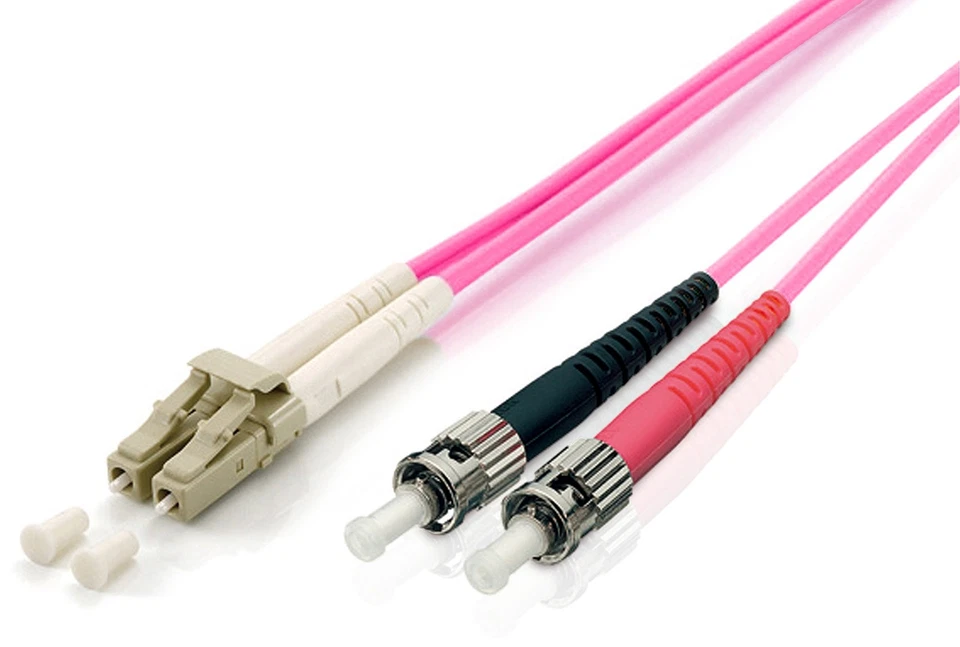 Equip LWL patch cable (LC/ST 50/125U Duplex OM4 5 m Violet - Photo 1/1