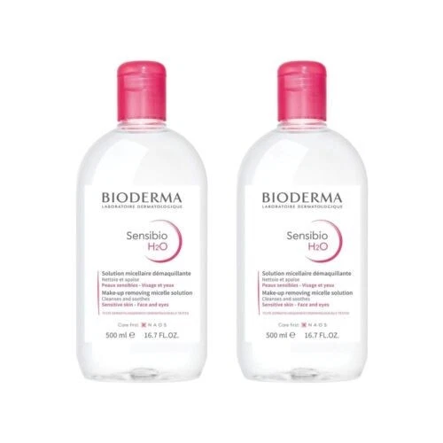 Bioderma Sensibio Cleansing Micellar Water Sensitive Skin 500ML (Two Pack)