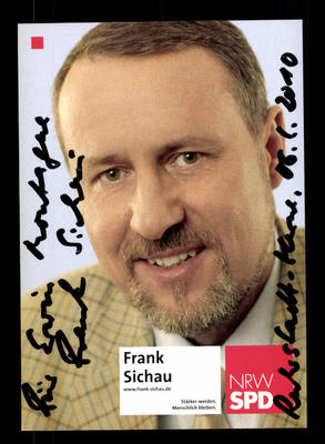 Frank Sichau Autogrammkarte Original Signiert  ## BC 99120