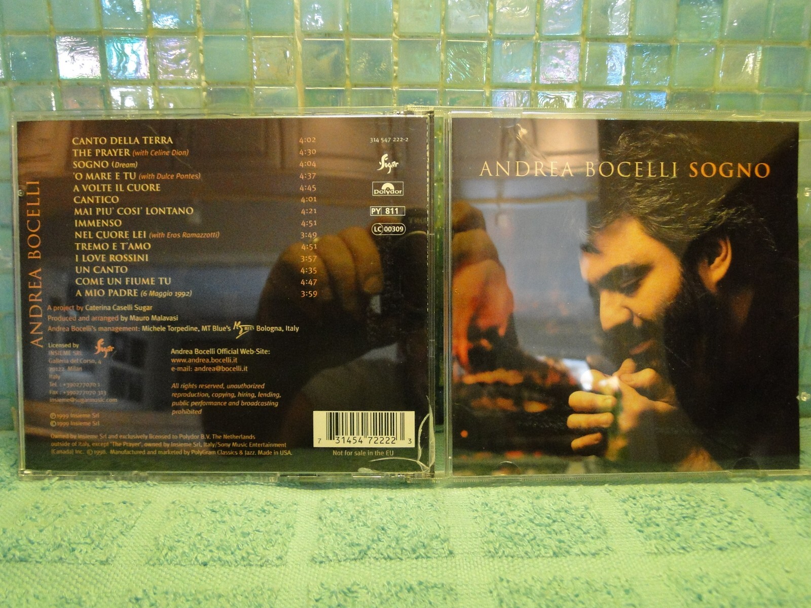 Andrea Bocelli Sogno CD -EXTRA CDs SHIP FREE