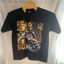 Vintage Bob Marley T Shirt Rock tees Xl King Of Reggae Gibson ST. Thomas 90 s