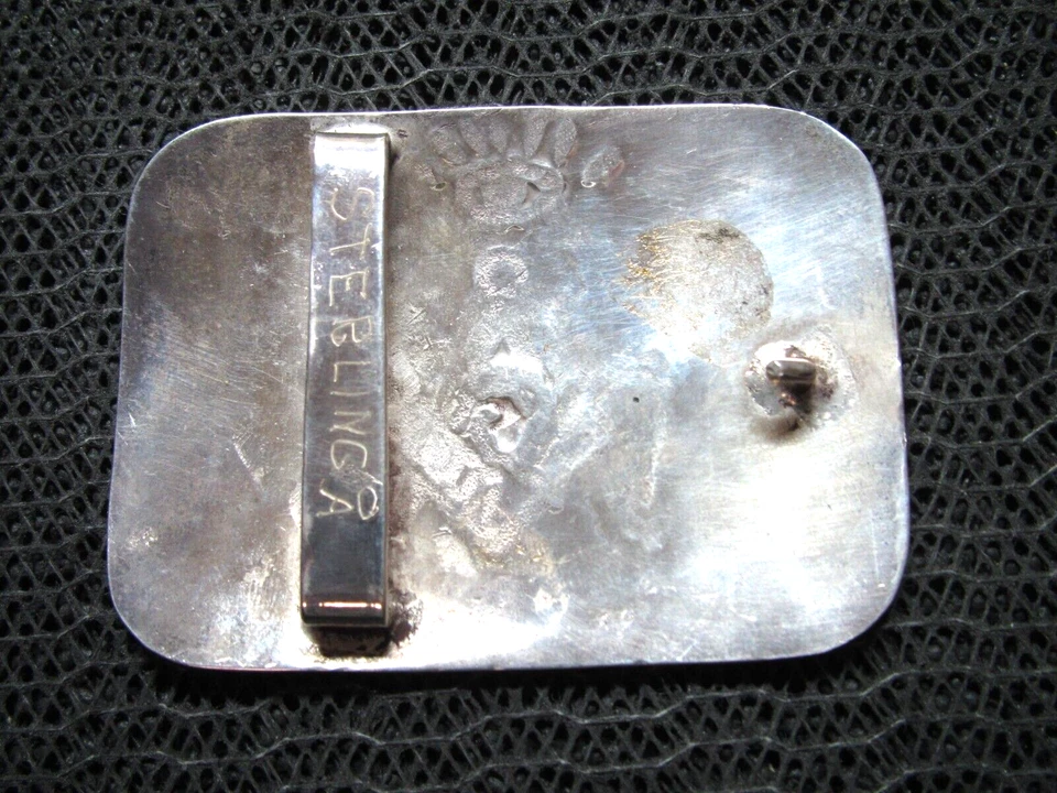 ¡Hebilla de cinturón masón plata esterlina todo lo que ve ojo! ¡VINTAGE! ¡HECHO A MANO! 47g! US Foto 2 de 4