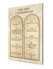 DECORARTS Ten Commandments Talmud Version Canvas Art Print Religious Wall Art