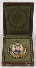 "Captain (Lieutenant?) of the French Royal Guard infantry", miniature, 1816/30