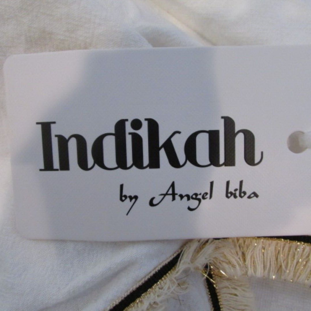 Indikah by Angel Biba Women's Large Boho Wrap Ruffled Top NWT image 7